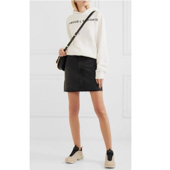 Rag & bone Moss Denim Mini Skirt Raw Hem In Asa Sz 25 Festival 90’s Grunge Y2K - Picture 1 of 12